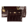 Secondhand Gianni Versace Vintage Crocodile Embossed Handbag