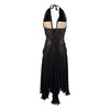 Secondhand Roberto Cavalli Black Plunge Neck Corset Dress