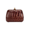 Gianfranco Ferré brown crocodile clutch bag