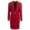 Secondhand Gai Mattiolo Red Jacket and Skirt Set