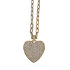 Collection Privee gold necklace embellished with massive heart pendant studded with brilliant diamonds pre-owned