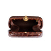 Gianfranco Ferré brown crocodile clutch bag