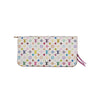 Louis Vuitton X Takashi Murakami white/ multicolor monagram wallet with buttoning fastening, zip-fastening compartment, internal slip pocket and gold-tone hardware pre-owned