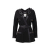 Chanel black wool jacket decorated black satin camellias pre-owned nft 