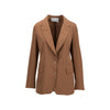 Yves Saint Laurent brown jacket. Blazer style with two frontal buttons, long sleeves and frontal patch pockets pre-owned