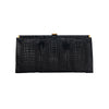 Collection Privée black crocodile leather clutch bag with inside pockets pre-owned