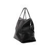 Rick Owens black leather duffle bag with shoulder strap. Interior pocket and zip closure pre-owned