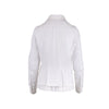 Dries van Noten white cotton shirt. Fitted long sleeve design, front button placket and drawstring waist pre-owned