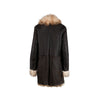 Ter Et Bantine shearling coat with mongolian lamb trim. Two fontal pockets and hooks fastening pre-owned