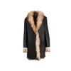 Ter Et Bantine shearling coat with mongolian lamb trim. Two fontal pockets and hooks fastening pre-owned