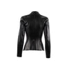 Boned Bustier Leather Blazer