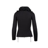 Terre Alte black sweatshirt. Fitted style, zip fastening, gathered collar pre-owned