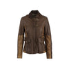 Pinko brown leather jacket pre-owned