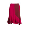 Yves Saint Laurent two tone midi skirt with ruffles pre-owned