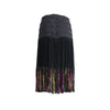 Marisa Padovan black skirt multicoloured fringes pre-owned