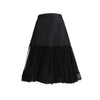 Gianfranco Ferré black skirt. Long skirt decorated with lace and tulle pre-owned