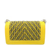 Chanel Medium Tweed Boy Bag Yellow