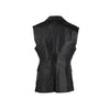 Costume National black leather vest. Lapels and crossed fastening pre-owned