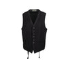 Diliborio black wool and cashmere vest with central buttoning pre-owned