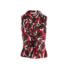 Miu Miu red, black and white patterned silk top pre-owned