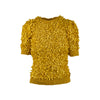 Tom Ford yellow silk t-shirt, decorated with full coverage curls pre-owned