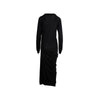 Maison Margiela black dress. Long fit with a v-neckline, long sleeves and draped hip pre-owned