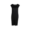 Pleats Please Issey Miyake black dress. Sleeveless and pleated sheath dress pre-owned