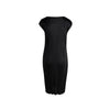 Pleats Please Issey Miyake black dress. Sleeveless and pleated sheath dress pre-owned