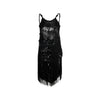 Gianfranco Ferré black silk dress fringes pre-owned nft